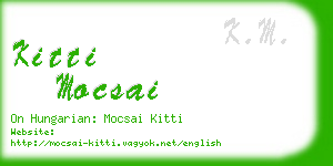 kitti mocsai business card